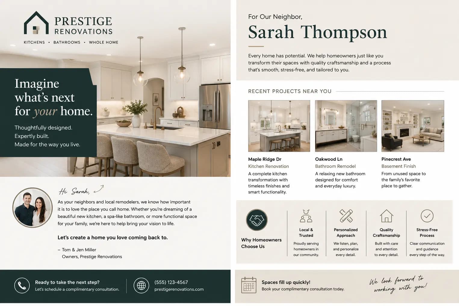 Just sold real estate postcard front design
